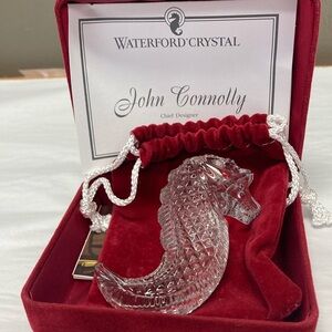 Waterford Crystal Seahorse Paperweight